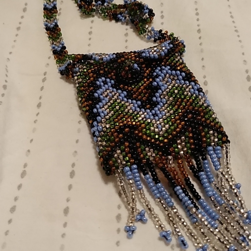 Beaded Pouch Necklace